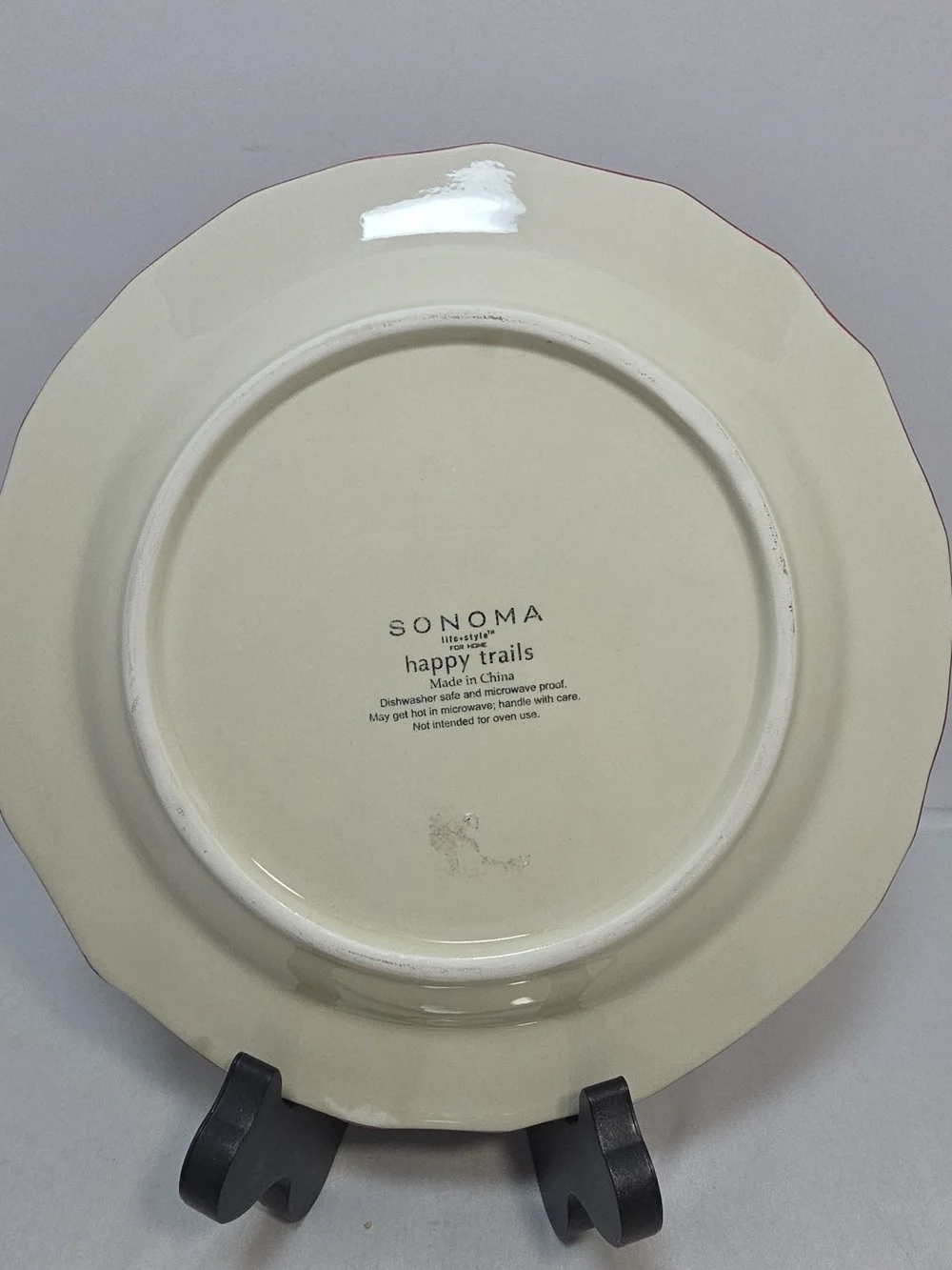 Sonoma Happy Trails Western Cowboy Horse Salad Plates Set of 2 8.75